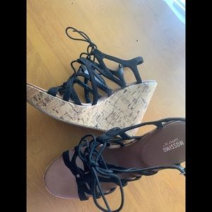lace up wedges(size 11)